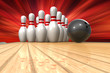 Bowlingszene rot Bowlingszene rot
