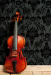 classical violin in vintage background