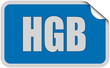 Sticker blau curl oben HGB