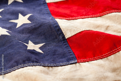 Photo: Vintage American flag background Vintage American flag background