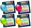 Mini Birthday Cards with Balloons