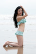 young girl in the seaside