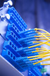 optic fiber cables connected to an optic switch