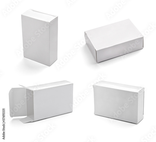 Photo: blank white box container blank white box container