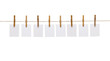 clothes peg and note paper on clothes line rope