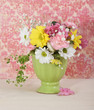 Bouquet of flowersin the green vase Bouquet of flowersin the green vase