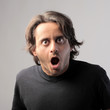 Astonished man