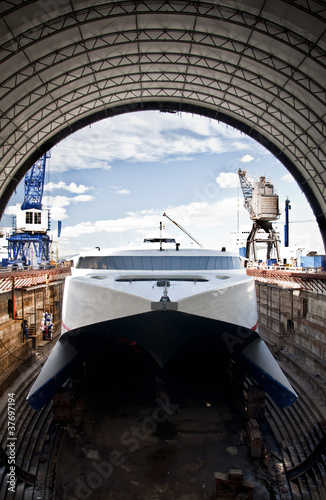 Photo: Catamaran in the Dock Catamaran in the Dock