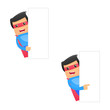 set of funny cartoon superhero