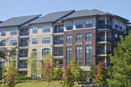 Photo: Modern Brick and Stucco Apartment Building Modern Brick and Stucco Apartment Building