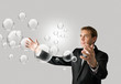 man with bubbles