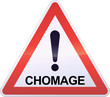 Panneau de danger chômage (détouré)