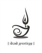 Oil lamp, Diwali greetings card, royal Rajasthan, India