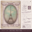 vector set: Paris postage design elements