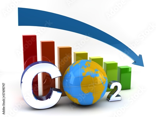 Illustration: CO2 - Kohlendioxid - Reduktion - Erde CO2 - Kohlendioxid - Reduktion - Erde