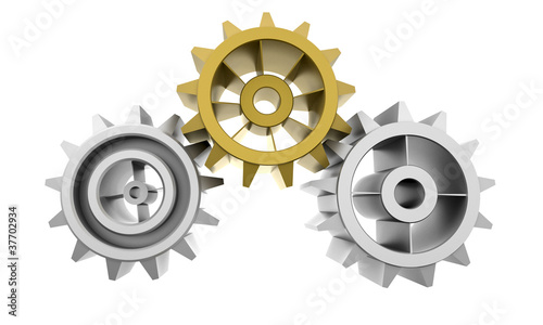 Illustration: gear machinery and titanium concept gear machinery and titanium concept
