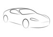 Vector: Cartoon silhouette of a design car Cartoon silhouette of a design car