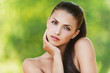 woman with bare shoulders