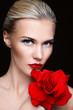 Woman with rose