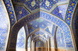 Tiled orienta  arcs and pillars on Jame Abbasi mosque, Esfahan