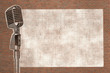microphone graffiti on wall
