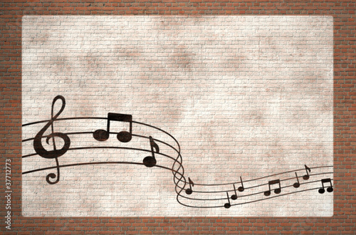 Illustration: musical notes graffiti musical notes graffiti