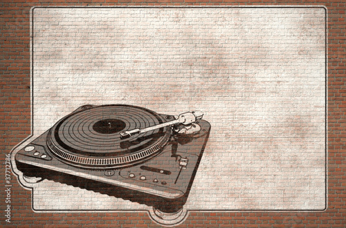 Illustration: turntable graffiti turntable graffiti