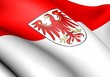Flag of Brandenburg, Germany.
