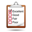 Icono clipboard 3D con opinion version ingles
