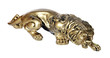 Bronze figurine of a lion on the white background Bronze figurine of a lion on the white background