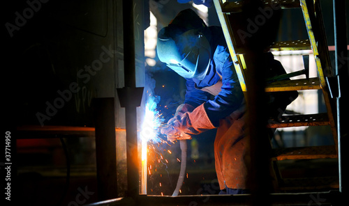 Photo: welding with mig-mag method welding with mig-mag method