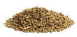 Herbal ajwain seeds over white background
