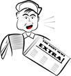 newsboy holding paper