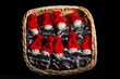 Christmas dolls in a basket