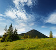 Morning in mountains