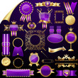 Vector: Set of gold design elements,vector Set of gold design elements,vector