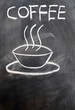 Coffee written on blackboard