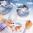 Financial and business charts and graphs