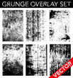 Vector Grunge Overlay Set