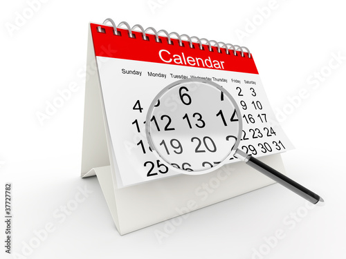 Illustration: 3D desktop calendar 3D desktop calendar