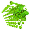 Abstract structure in green