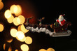 detal of sled with Santa Claus