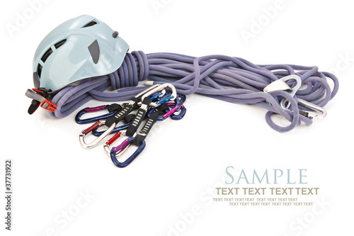 Photo: Isolated climbing equipment Isolated climbing equipment