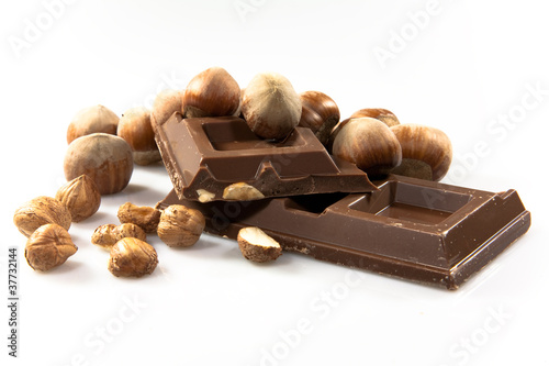 Photo: Milk chocolate with hazelnuts Milk chocolate with hazelnuts