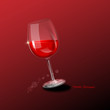 happy birthday - ein glas rotwein
