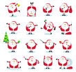 Vector: Set of 16 Santas Set of 16 Santas