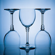 three wineglasses in a row