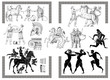 Old greek set illustration