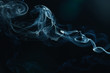 smoke on the black background