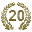 Lorbeerkranz geschlossen Gold - 20